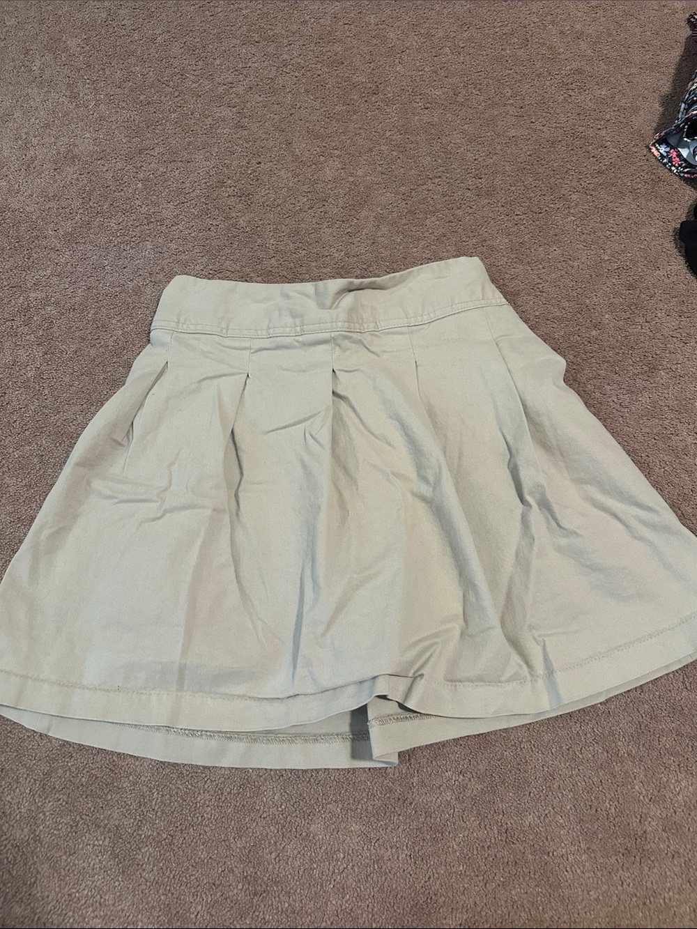 Place Neutral Tan Elastic-Waist Skirt